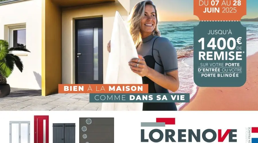 Jusqu&rsquo;à 1400 euros de remise sur votre porte d’entrée chez FFS Menuiserie jusqu’au 28 juin