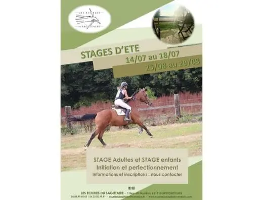 Stage d&rsquo;équitation aux écuries du sagittaire