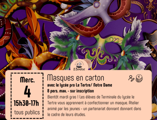 Atelier masques en Carton