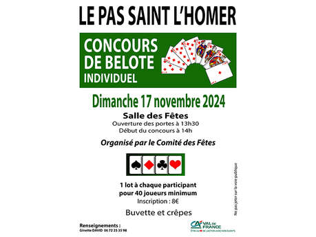 Concours de belot individuel