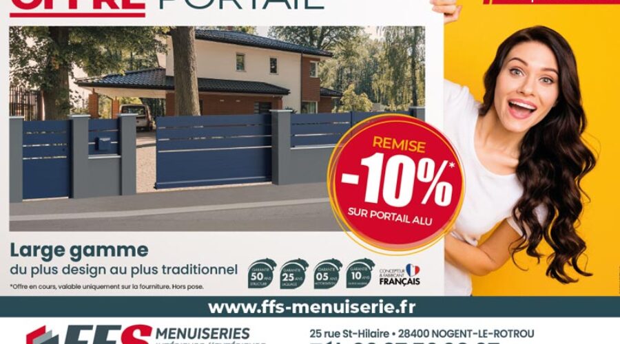 &lsquo;-10% sur votre portail Alu