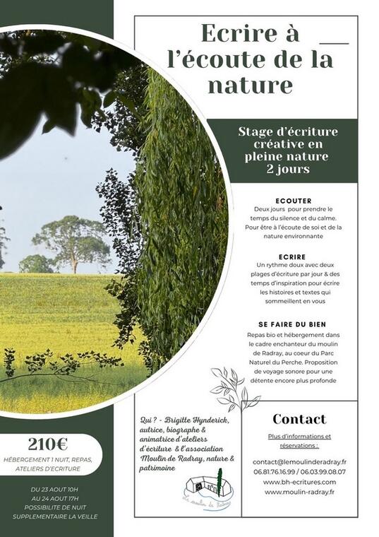 Stage d’écriture créative en pleine nature