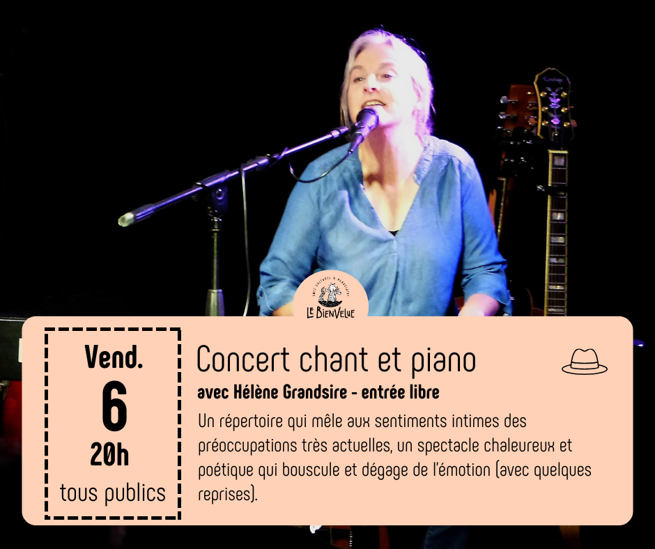 Concert chant et piano avec Hélène Grandsire