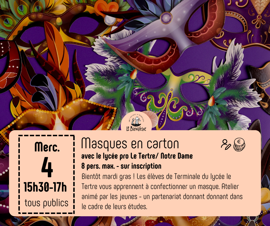 Atelier masques en Carton