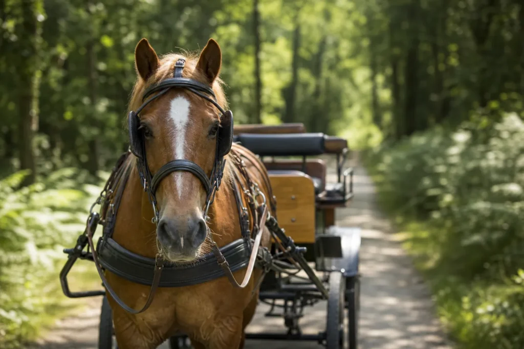 Balade en attelage à La Perrière et en forêt de Bellême