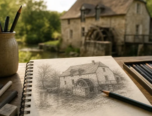 Les Gribouilleurs – Atelier de dessin au Moulin de Dorceau