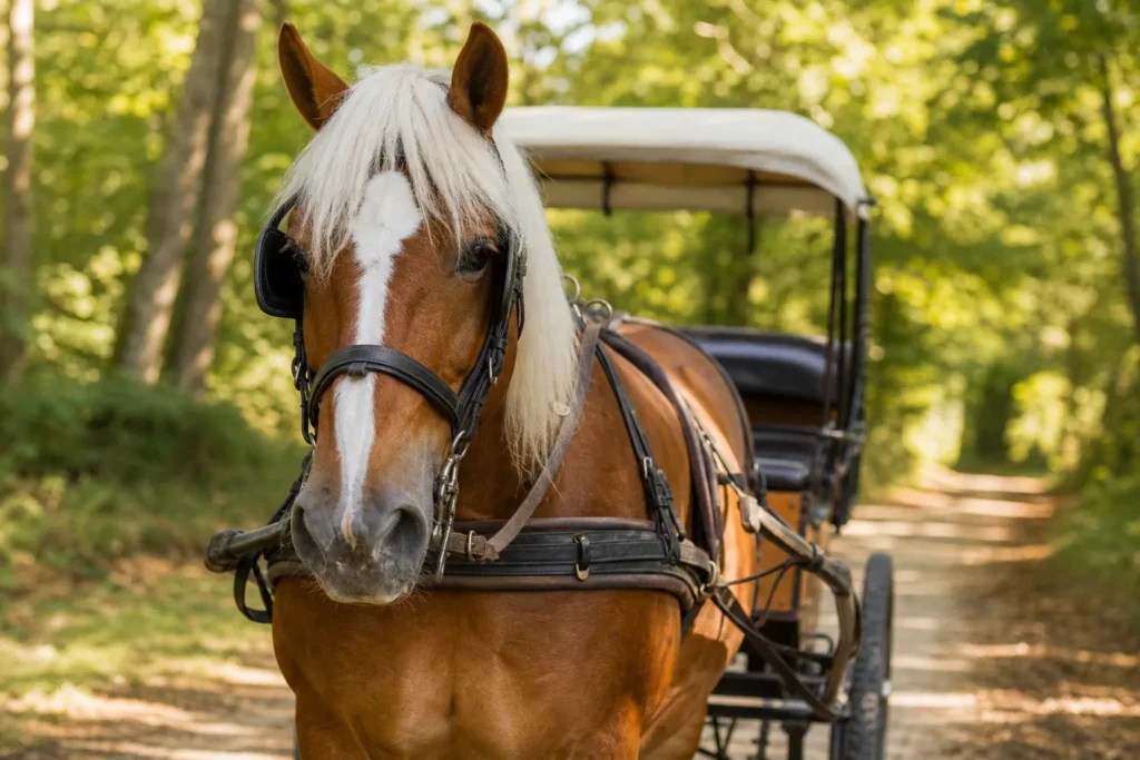 Balade en attelage à La Perrière et en forêt de Bellême