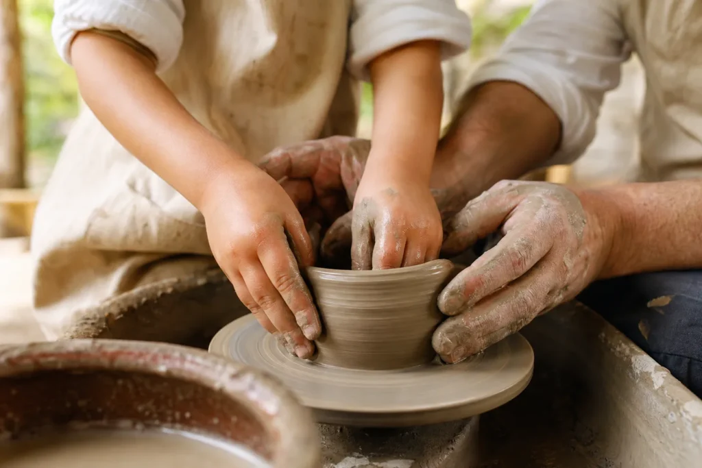 Une journée à la campagne en famille : poterie