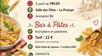 Soirée – Bar à Pâtes