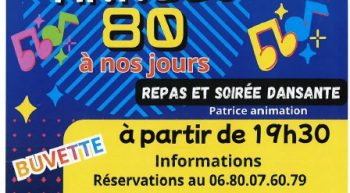 Soirée dansante « Des années 80 à nos…