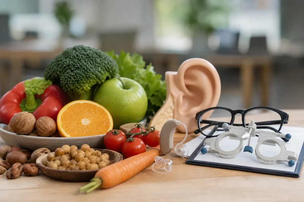 Alimentation si en on parlait, dépistage auditif et test de la vue